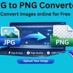Online JPG to PNG Converter tool interface with fast, high quality, free image conversion feature.