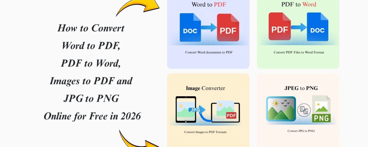Convert PDF, Word, and images online for free in 2026 using simple tools